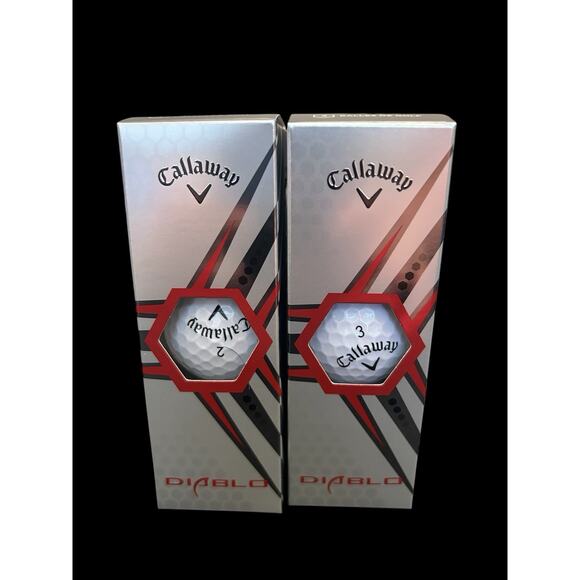 Callaway Diablo Golf Balls.‎ 2 Sleeves-1 Sleeve Of 2’s And 1 Of 3’s. 6 Total. - Picture 1 of 4